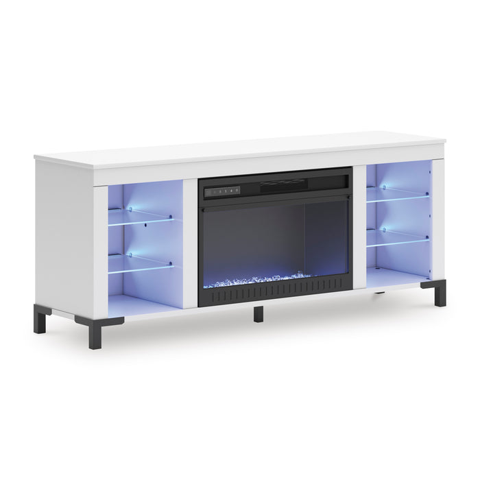 Brollevi 60" TV Stand with Electric Fireplace