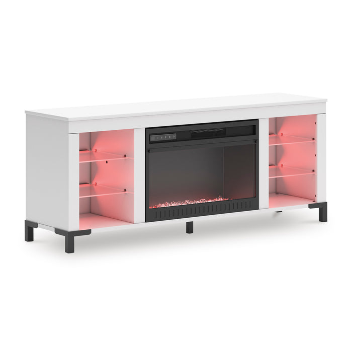 Brollevi 60" TV Stand with Electric Fireplace