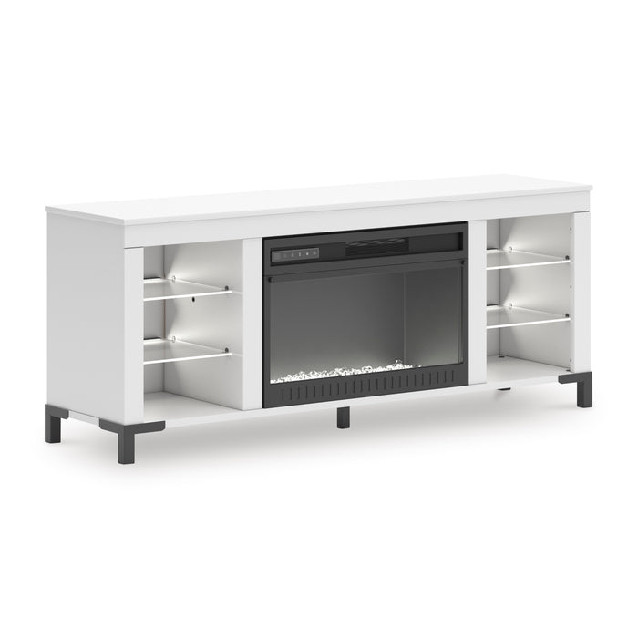 Brollevi 60" TV Stand with Electric Fireplace