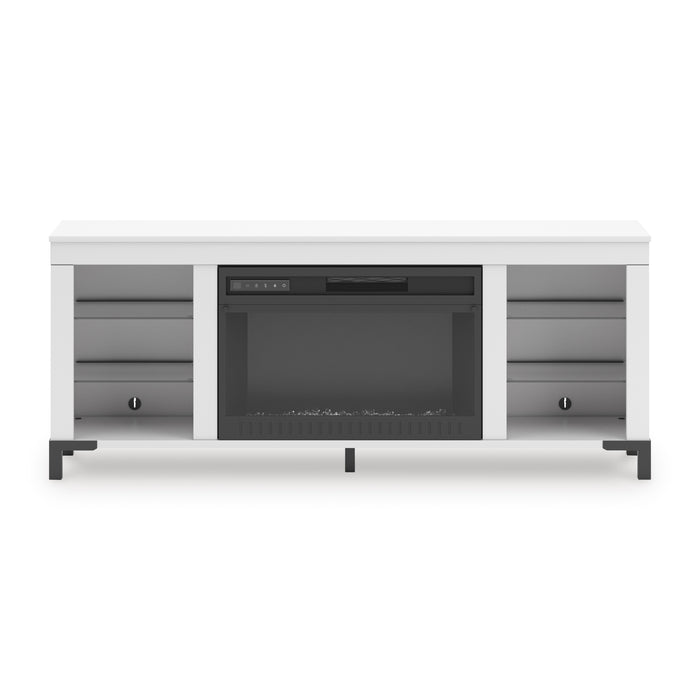 Brollevi 60" TV Stand with Electric Fireplace
