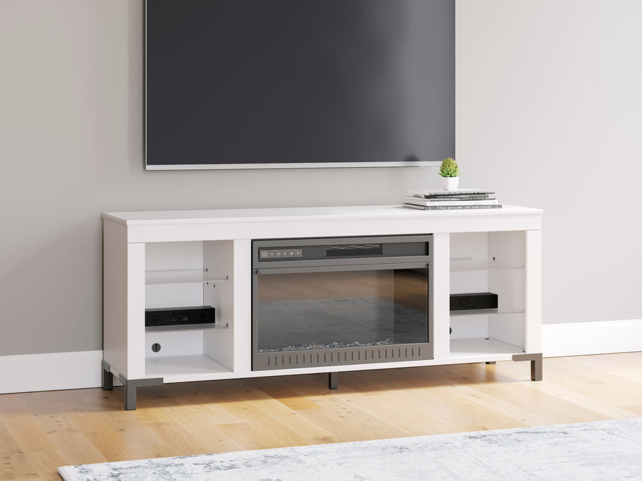 Brollevi 60" TV Stand with Electric Fireplace