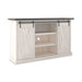 Dorrinson 60" TV Stand with Electric Fireplace - White;Black/Gray
