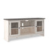 Dorrinson 60" TV Stand with Electric Fireplace - White;Black/Gray
