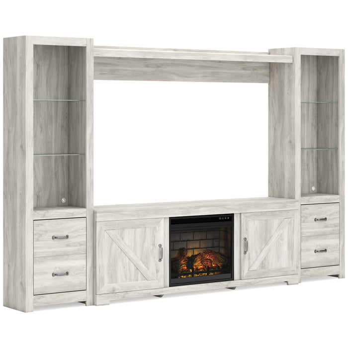 Bellaby 4-Piece Entertainment Center with Electric Fireplace