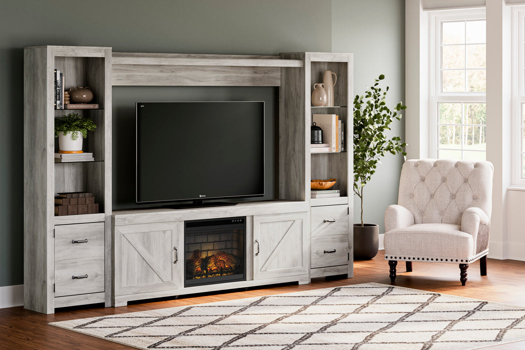 Bellaby 4-Piece Entertainment Center with Electric Fireplace