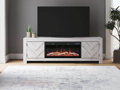 Mueble para TV Cayboni de 71" con chimenea eléctrica