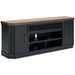 Landocken 83" TV Stand with Electric Fireplace - Blue;Brown/Beige