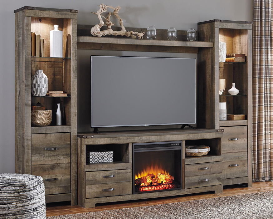 Trinell 4-Piece Entertainment Center with Electric Fireplace