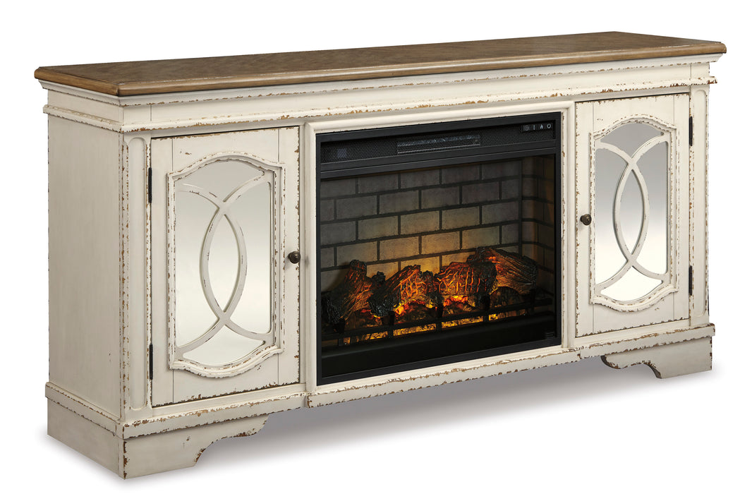 Realyn 74" TV Stand with Electric Fireplace