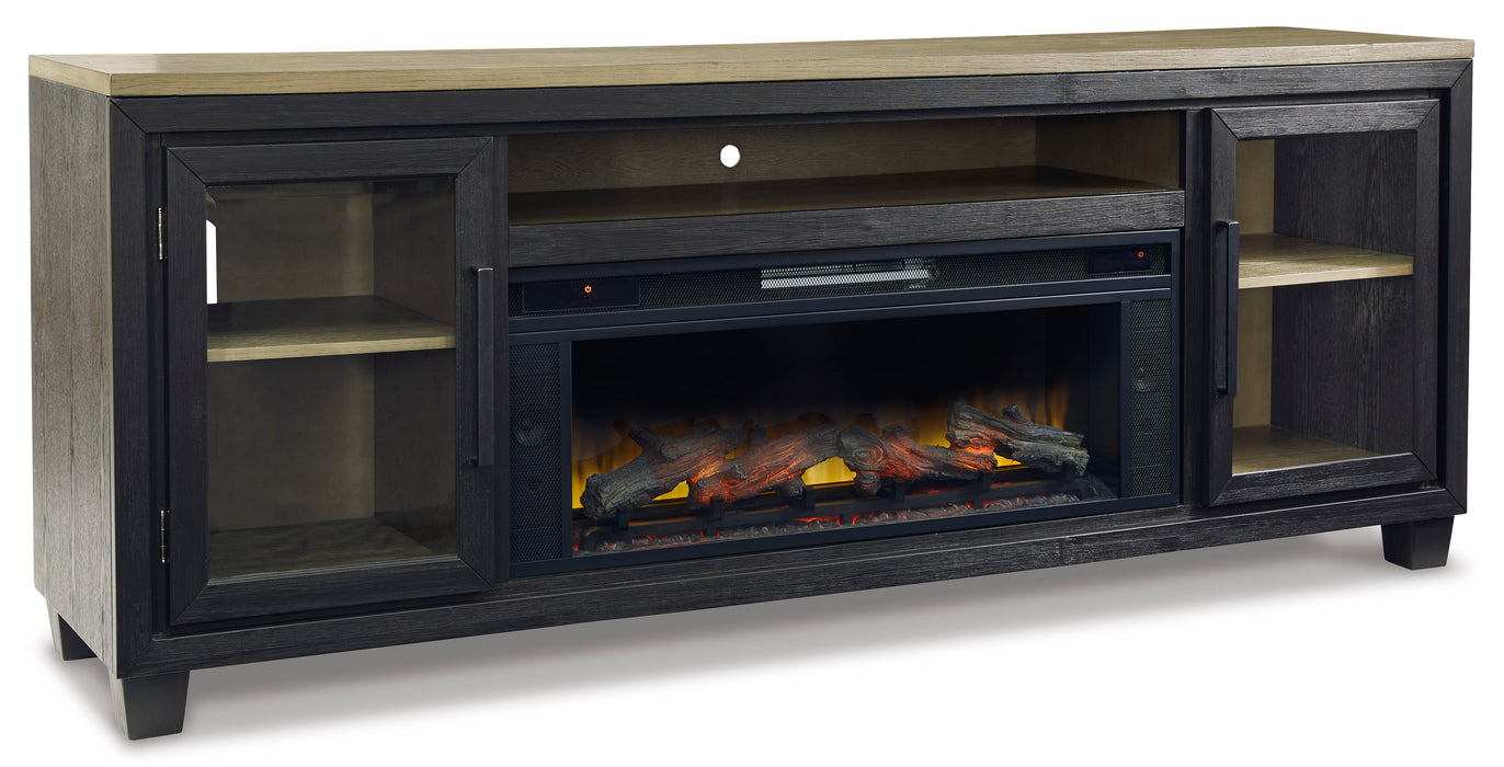 Foyland 83" TV Stand with Electric Fireplace