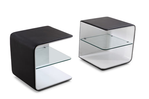 Wave Night Stand in Black & White 17836-NS