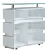 Contemporary Channeled Front Bar XENIA-BAR-WHT