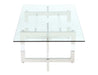 Contemporary Glass Cocktail Table w/ Acrylic Floating Base YASMIN-CT