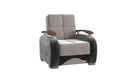 Ottomanson Yafah Collection Upholstered Convertible Armchair with Storage