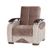 Ottomanson Yafah Collection Upholstered Convertible Armchair with Storage