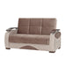 Ottomanson Yafah Collection Upholstered Convertible Loveseat with Storage