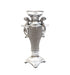 Ambrose Chrome Plated Crystal Embellished Ceramic Candlestick Holder (6 In. x 4 In. x 11.5 In.)