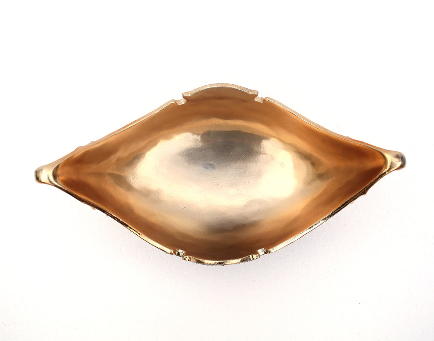 Ambrose Chrome Plated Crystal Embellished Ceramic Fruit Platter