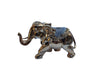 Ambrose Delightfully Extravagant Gold Plated Elephant with Embedded Stone Saddle (12L x 6W x 7.5H)