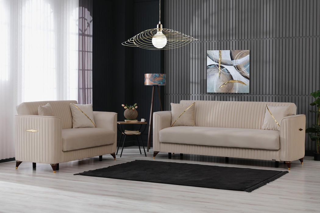 Zebra Beige Living Room Set
