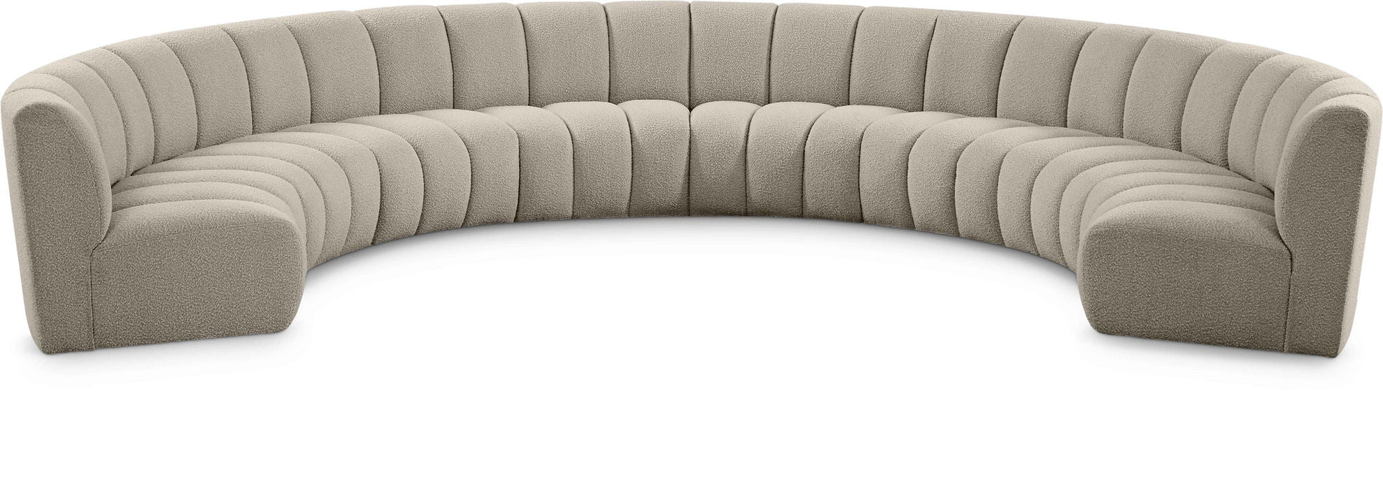 Infinity 178" Boucle Fabric Upholstered 8pc. Modular Sectional