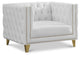 Michelle Vegan Leather Upholstered Chair - White