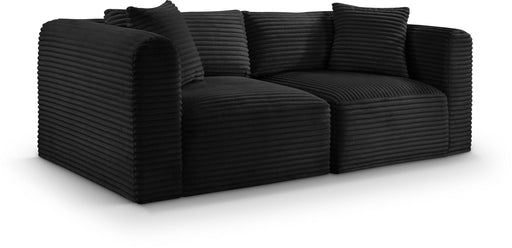 Shaggy 78" Corduroy Performance Fabric Upholstered Modular Loveseat
