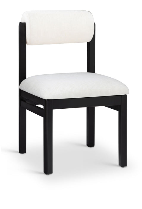 Roundhill Linen Textured Fabric Upholstered Dining Chair