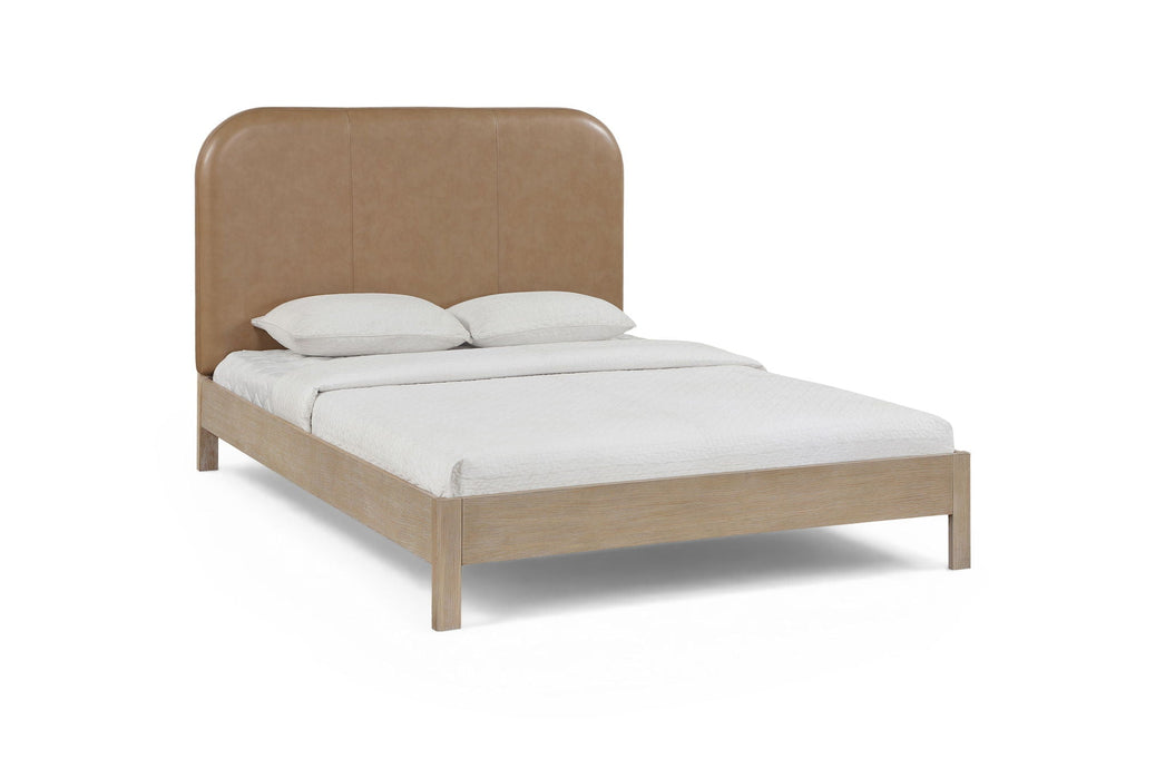 Caswell Vegan Leather Upholstered Bed