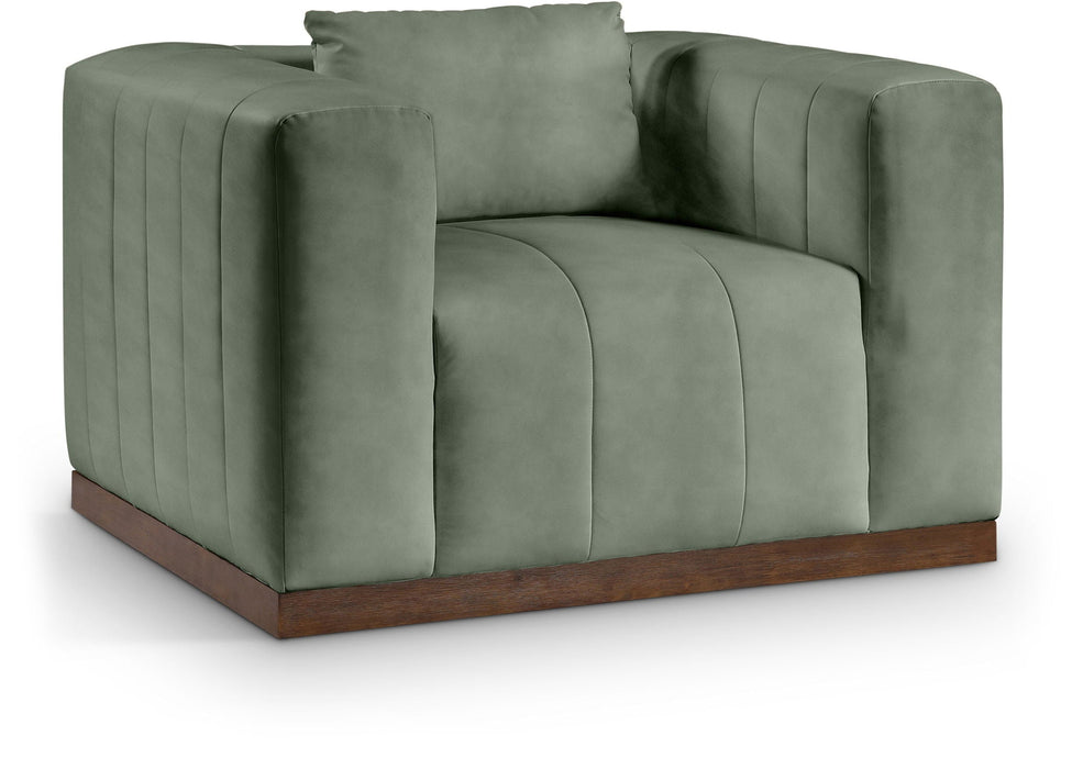 Mallina Vegan Leather Upholstered Accent Chair