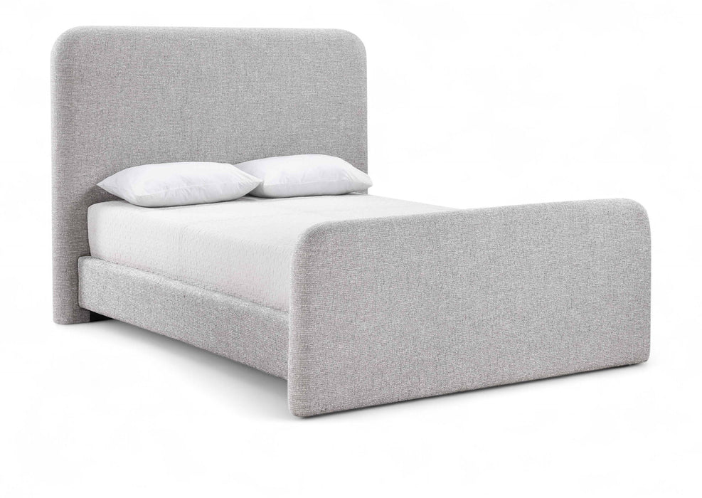 Fira Linen Textured Fabric Upholstered Bed