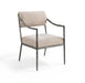 Bastille Chenille Fabric Upholstered Dining Arm Chair