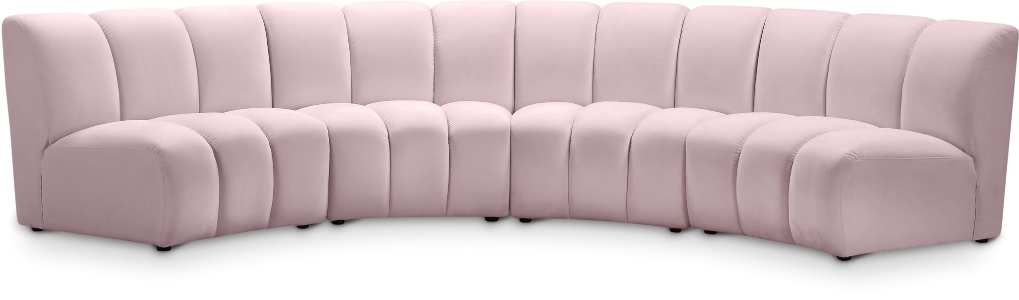 Infinity 148" Velvet Upholstered 4pc. Modular Sectional