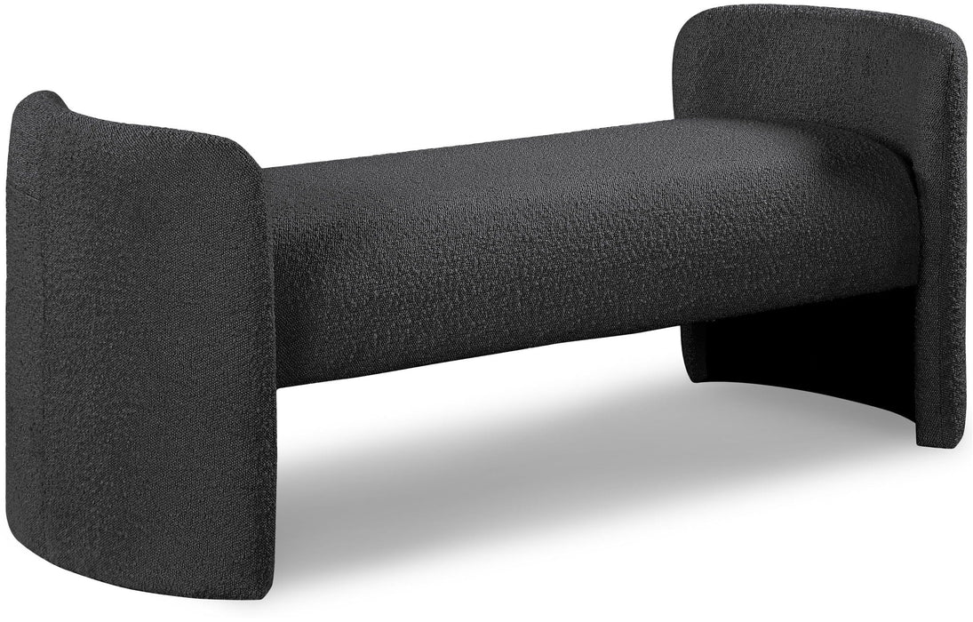 Peyton Boucle Fabric Upholstered Bench