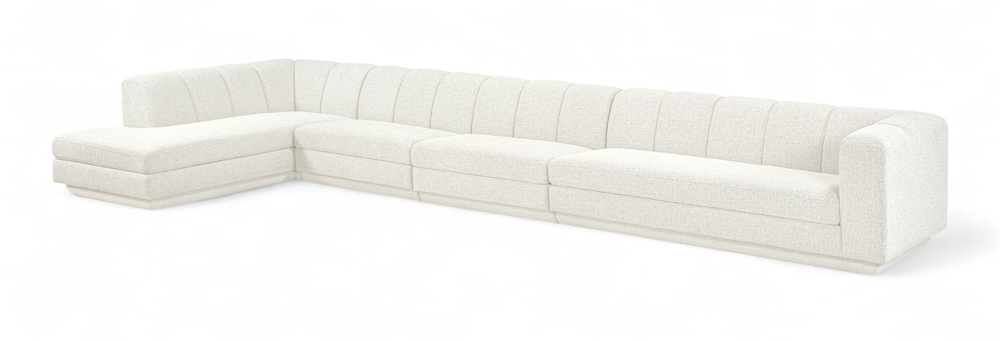 Modari 194.25" Fabric Upholstered 4pc. Modular Sectional