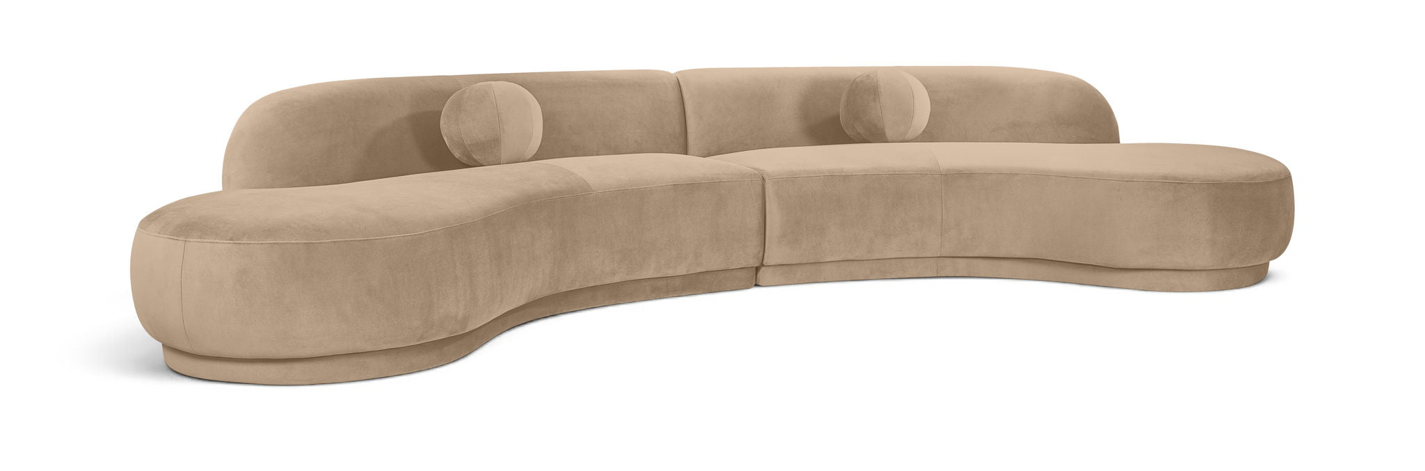 Avra 146" Velvet Performance Fabric Upholstered Sectional