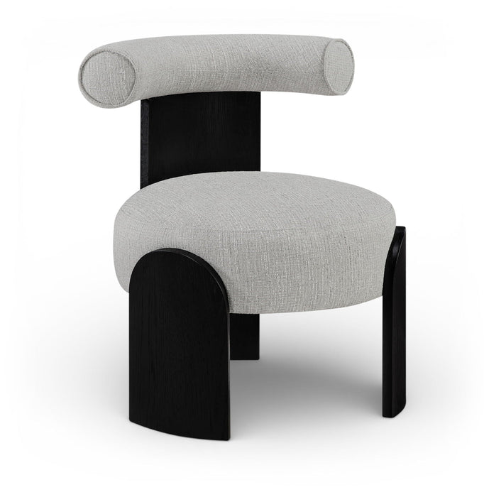 Calder Linen Textured Fabric Upholstered Chair