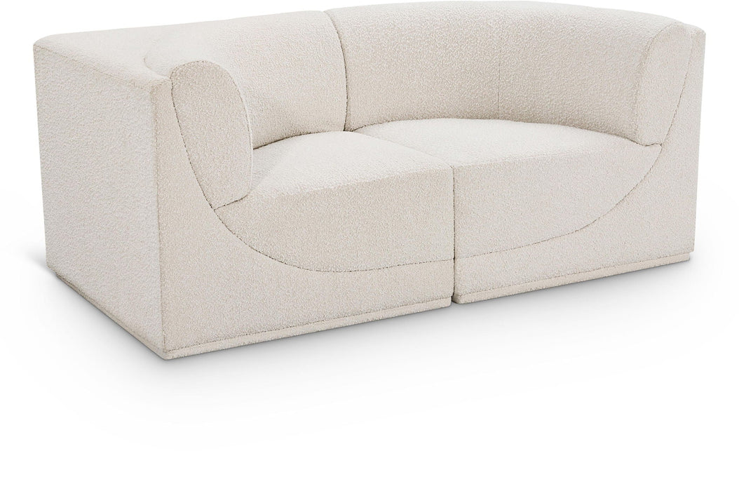 Ollie 68" Boucle Fabric Upholstered 2pc. Modular Loveseat