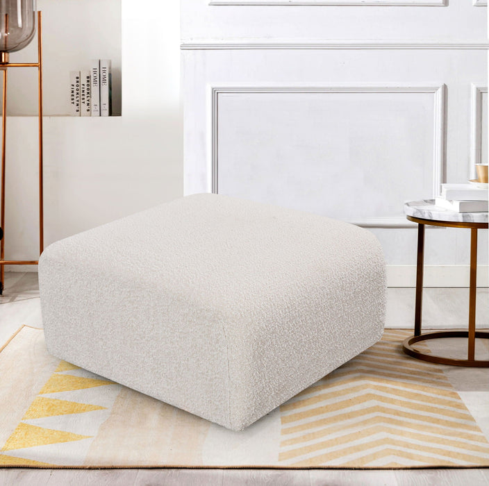 Arc Boucle Fabric Upholstered Modular Ottoman