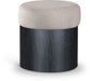 Nimes Velour Fur Fabric Upholstered Ottoman