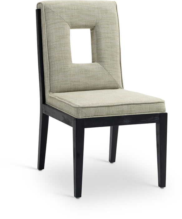 Gwendolyn Linen Textured Fabric Upholstered Dining Side Chair