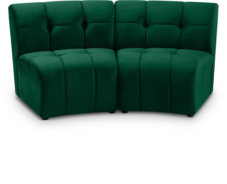 Limitless 65" Velvet Upholstered 2pc. Modular Sectional