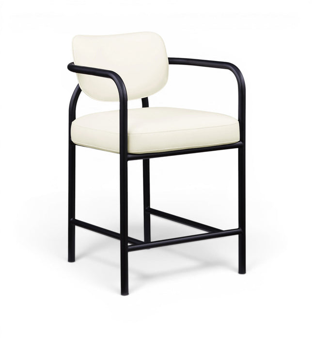 Serava Vegan Leather Upholstered Counter Stool
