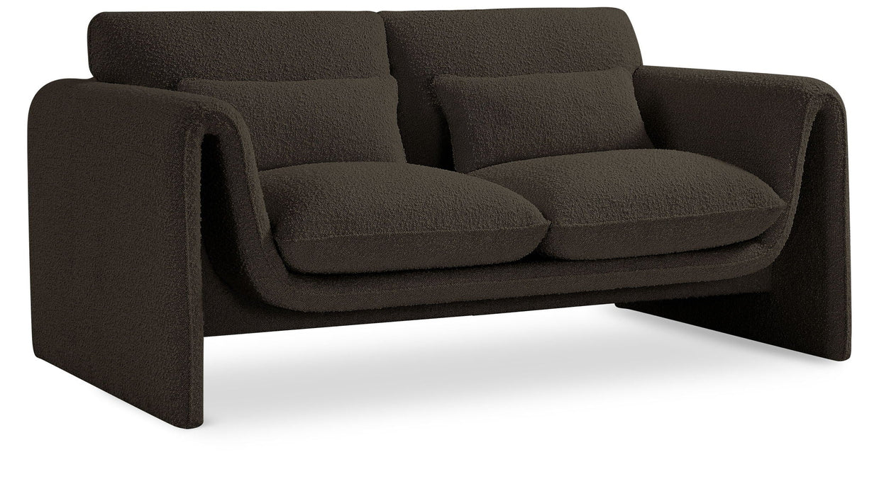 Stylus 64" Boucle Fabric Upholstered Loveseat