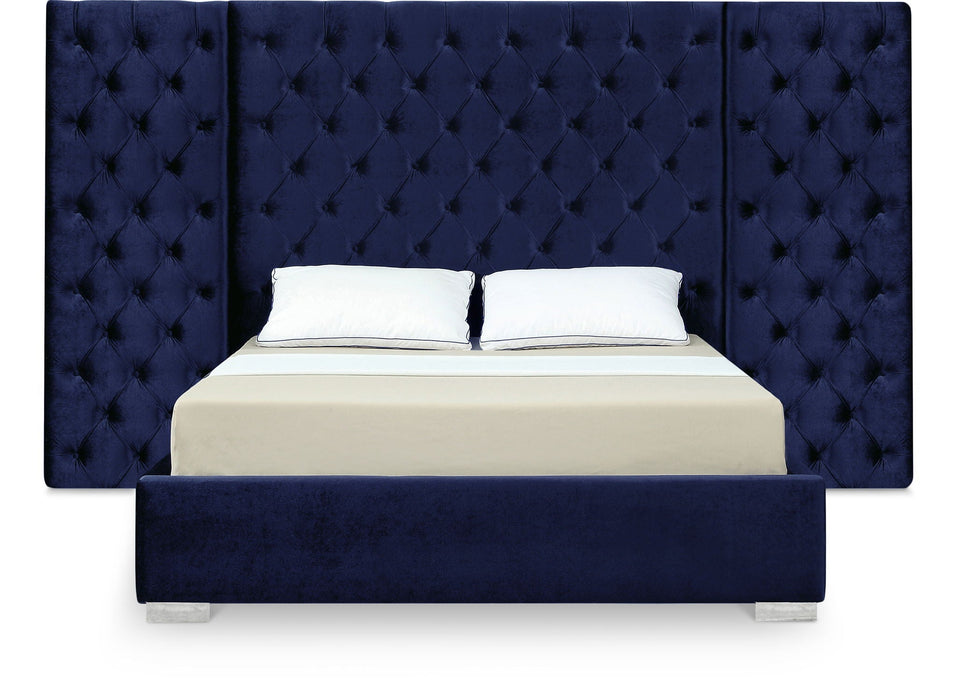 Grande Velvet Upholstered Bed