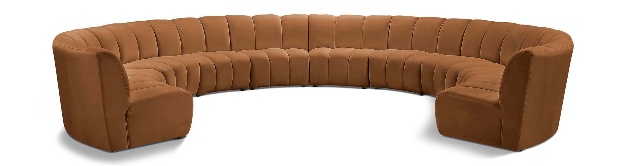 Infinity 178" Velvet Upholstered 10pc. Modular Sectional