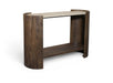 Solstice Travertine And Mango Wood Vanity/ Desk / Console - Brown