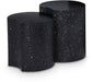 Dimple Terrazzo Pattern Iron Nesting 2pc. Modular End / Side Table