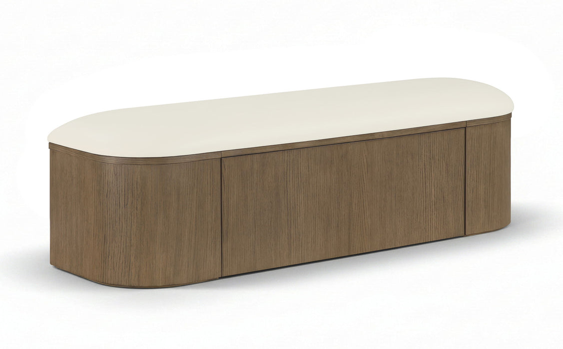 Velden Vegan Leather Upholstered Storage Bench