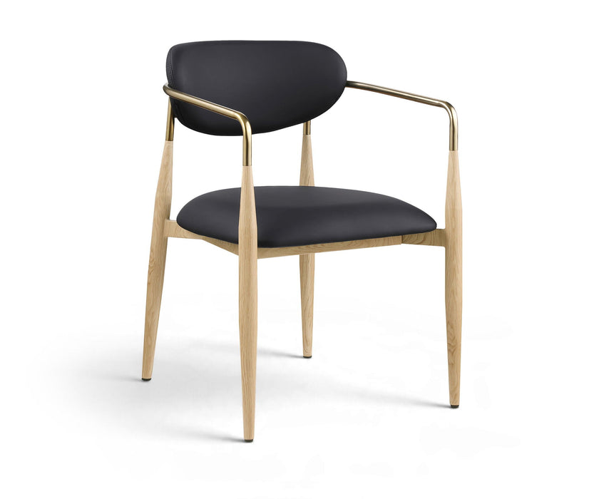 Ronda Vegan Leather Upholstered Dining Arm Chair